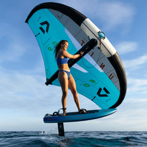 wingfoiling girl in hurghada red sea