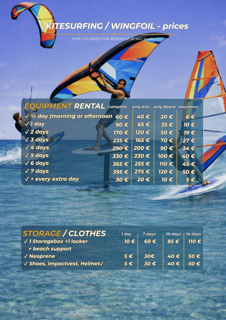 Kitesurfing wing foil wingfoil equipment rental Hurghada Red Sea Egypt