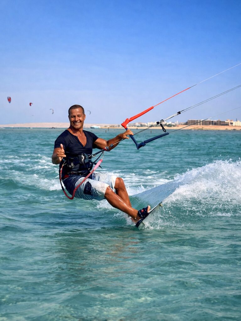 Kitesurfing wingfoil Hurghada IKO instructor Egypt Red Sea
