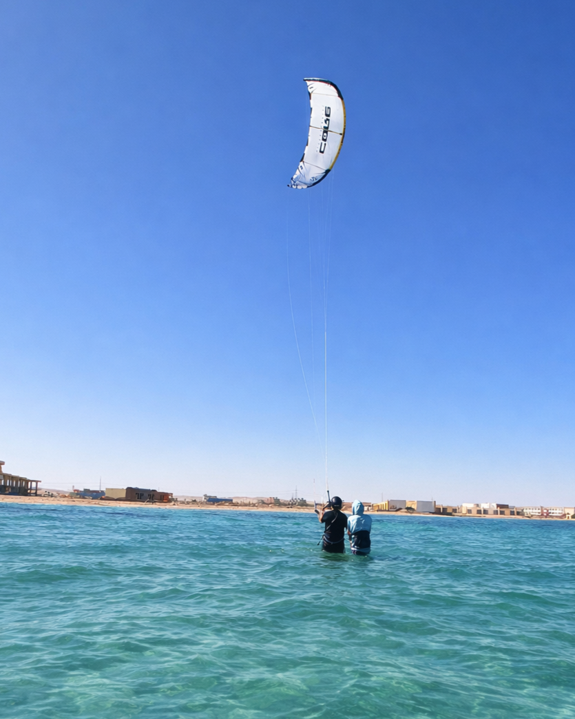 Kitesurfing wingfoil Hurghada IKO instructor Egypt Red Sea